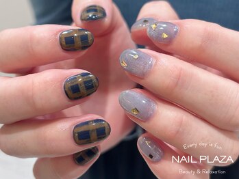 ネイルプラザ 河原町OPA店(NAIL PLAZA)/チェックネイル