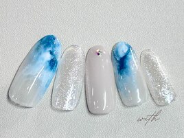 ニュアンスブルーネイル