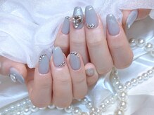 マイフェアレディ 今池(MyFairLady)/くすみグレー×ハートネイル