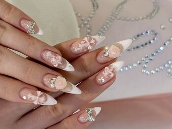 シェルネイル(SHELL NAIL)/フレンチ/ピンク/staff:takeda