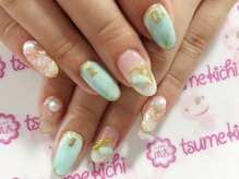 ネイルサロン 爪吉/爽やか天然石☆ネイル