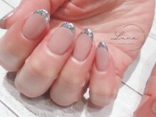 ネイルアンドまつ毛エクステ ルーナ イオン相模原店/ガラスフレンチ