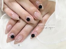 サンミーゴネイル 神戸店(Sunmego Nail)/黒バラネイル