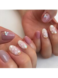 秋シェルネイル