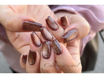 シャルムネイル(Charme Nail)/大人ダークブラウンネイル