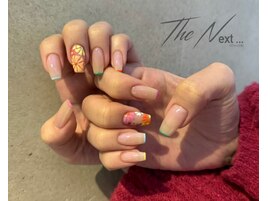 お花　フレンチ　カラフル