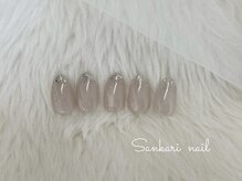 サンカリネイル バイ ヴァラ イオンモール新居浜店(sankari nail by VALLA)/ラメフレンチネイル/ラメグラ
