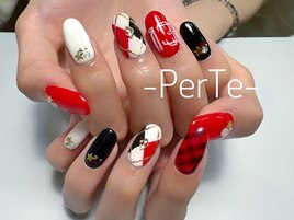 推し活ネイル/レッズネイル/赤