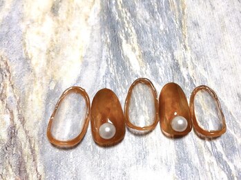 キキネイル 二子玉川(kikinail)/9月定額B べっこうネイル