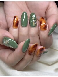 持ち込み★べっ甲★秋ネイル
