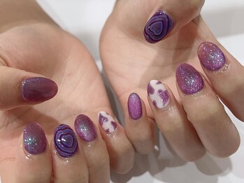 エイト アイラッシュアンドネイル 大宮店(eight)/パープルY2Kネイル