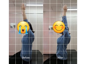 ナオル整体 西川口院(NAORU整体)/お客様のbefore/after　バンザイ