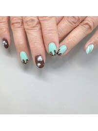 チョコネイル/ショートネイル