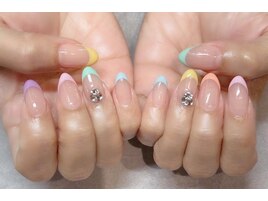カラフルフレンチスワロVカット