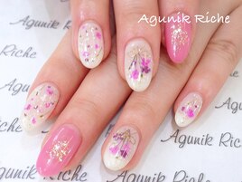【押し花ネイル】