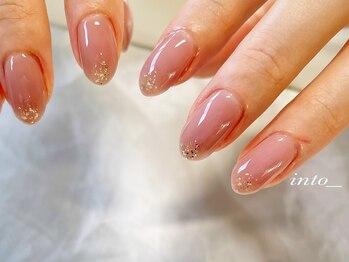 ネイルサロン イントゥ(into_)/ワンカラー　ラメ　シンプル