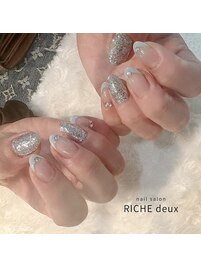 パステルブルー×シルバーラメ