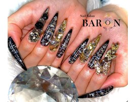 ブラックツイードネイル