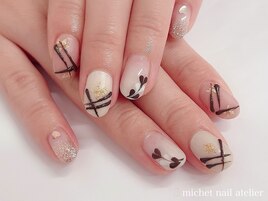 バレンタインネイル