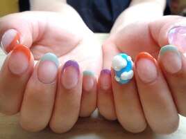 フレンチ くすみカラー 大人 3D