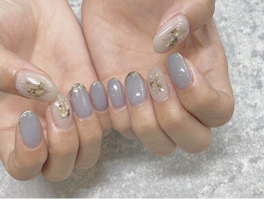 2025年冬】ブルーグレーのネイルデザイン集｜人気順｜ホットペッパー  
