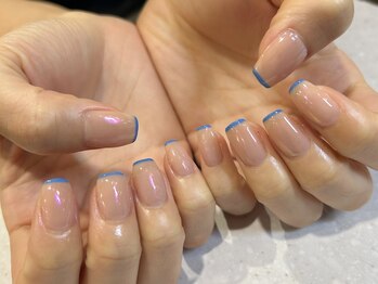 ネイルアルケー(Nail ARCHE)/オーロラ×スキニーフレンチ
