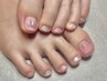 ご新規様限定【Foot onecolor gelnail】¥5,610(税込)※フットバス、オフ込