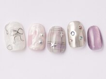 アイ ネイルズ 天神店(I nails)/個性派ガーリー　¥8300