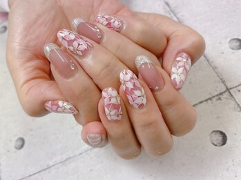 ロングフラワーネイル