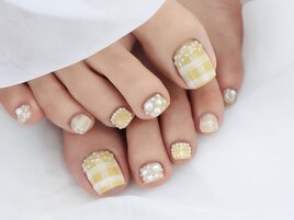 《フットネイル》チェックネイル