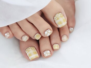 サロン ド リリー(salon de Lily)/《フットネイル》チェックネイル
