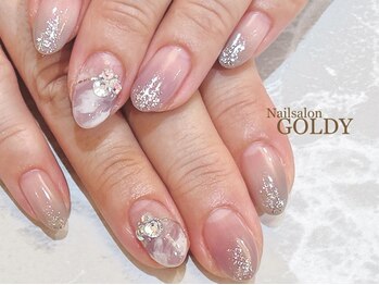 ネイルサロン ゴールディ(NAIL SALON GOLDY)の写真/他店オフ込み！２回目以降もお得に通える定額コースあり♪旬なデザインを爪先から楽しんで♪