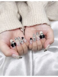 チェックフレンチネイル