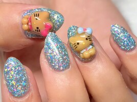 日焼けキティちゃんネイル♪