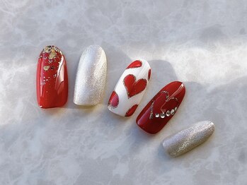 バレンタインネイル　トレンドB