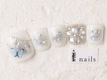 アイネイルズ 新宿店(I nails)/埋め尽くし蝶フット9480円