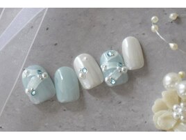 6600円　リボン　パール