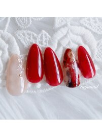 パラジェル赤べっ甲ネイル＊