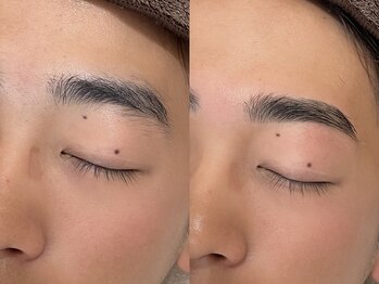 イードットアイブロウサロン(E.eyebrow salon)の写真/【メンズに人気】お顔の印象が変わると大好評の眉WAX♪眉毛の毛流れを矯正し再現性の高い好印象眉をキープ