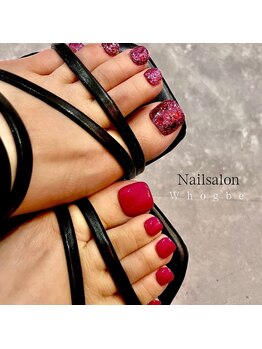 フォグビー(Whogbe)の写真/【FOOTワンカラー￥5500＊】足元までキレイのおしゃれを抜かりなく☆フットバス付でゆっくりリラックス♪