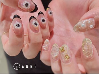 アンネ 梅田 GRACE店(ANNE)の写真/【パラジェル使用】豊富なパーツ・カラーでトレンドデザインをご提案！どこから見ても映える自慢の指先に♪