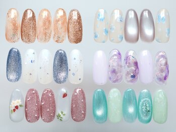 ハチナナヨンネイル(f*w874nail)の写真/3段階のデザイン設定*好みやシーンに合わせてお選びいただけます♪カラーやパーツの変更・追加も自由自在◎