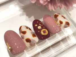 くすみニュアンス柄アート