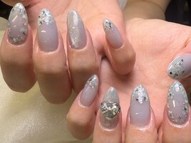【パラジェル押し花ネイル】