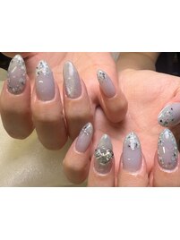 【パラジェル押し花ネイル】