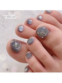 韓国風・リボンマグネットネイル