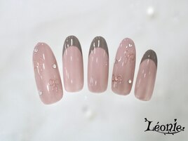 フレンチ×リボンネイル