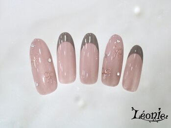 フレンチ×リボンネイル