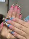 ダブリューネイル(W NAIL)の写真/海外デザイン、ギャルネイル★スカルプで理想の指長美人に!夏デザイン◎
手書きネイルデザイン♪