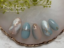 ネイルドール(Nail Doll)/くすみブルーニュアンス